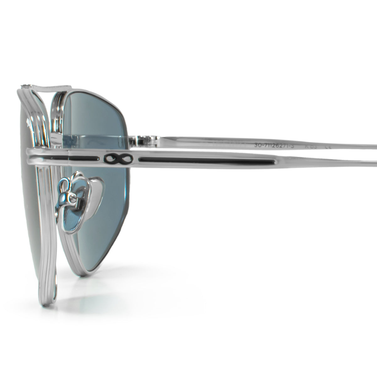 Anteojos de Sol - Pierre Plateado Lente Azul