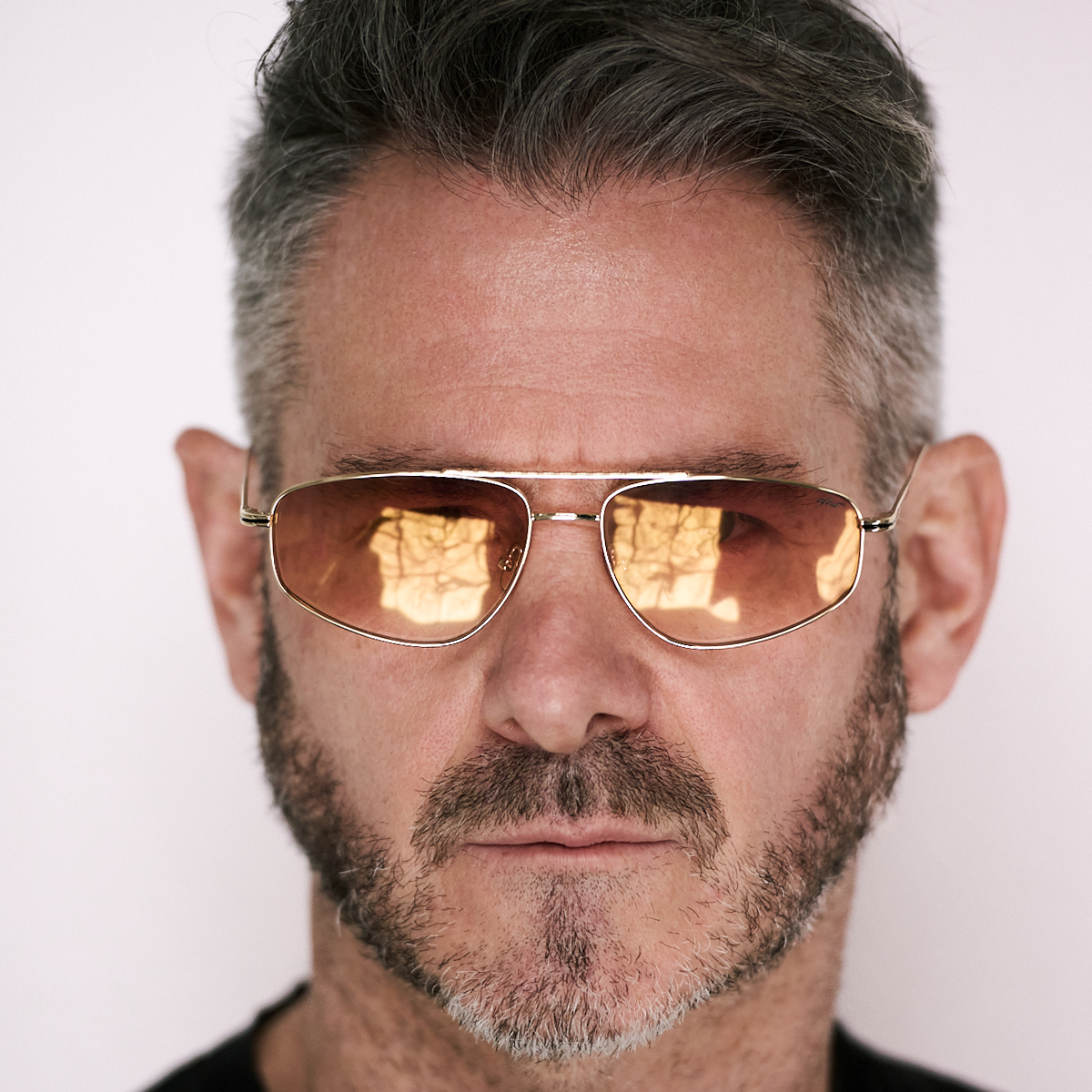 Anteojos de Sol - Pierre Dorado Lente Suave Espejada Naranja Degrade