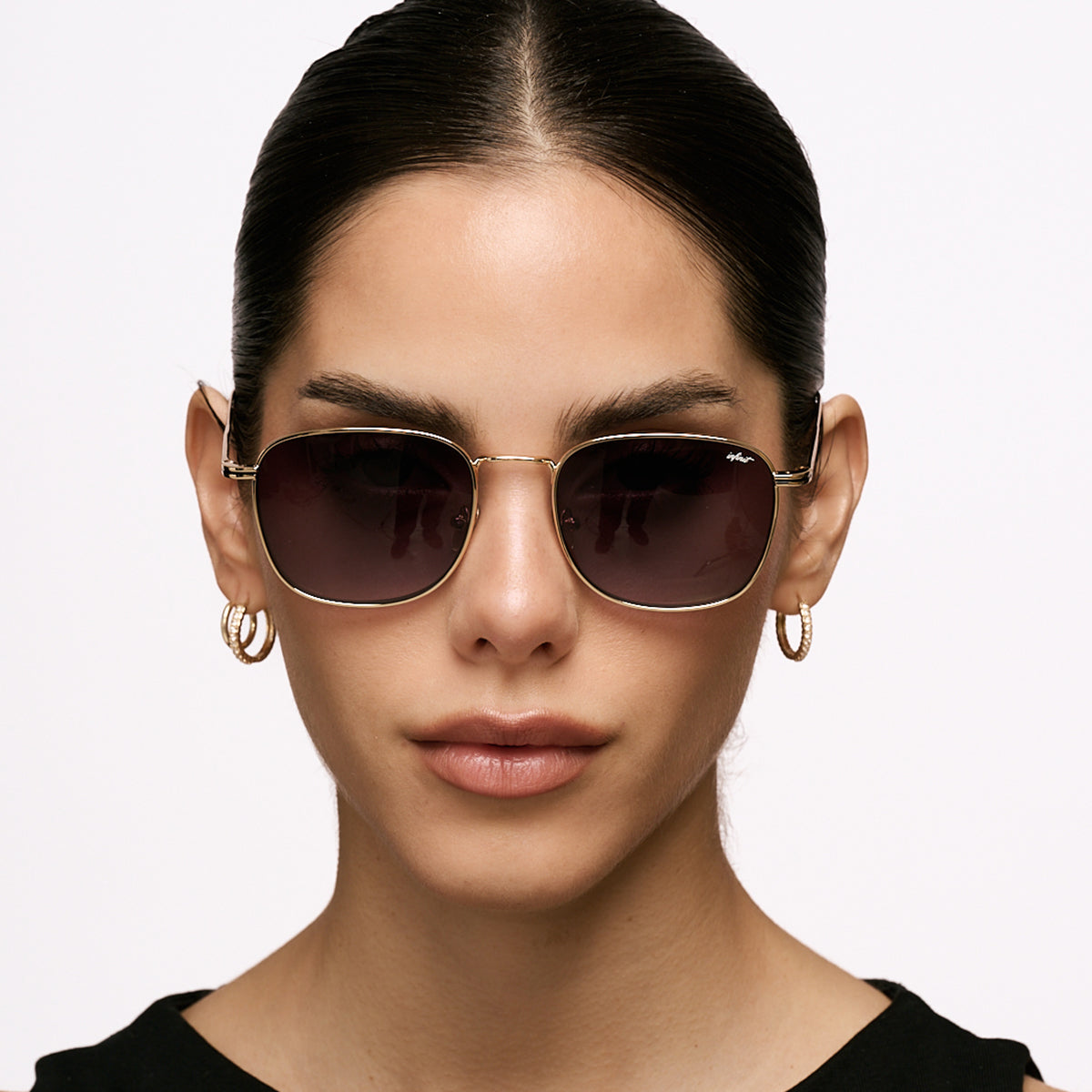 Anteojos de Sol - Secchia Dorado Lente Gris Degrade