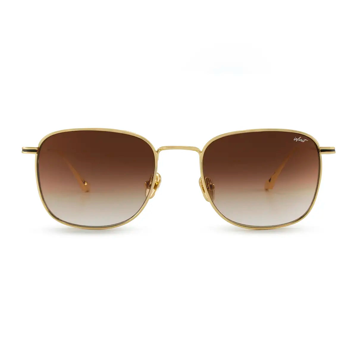 Anteojos de Sol - Secchia Dorado Lente Marron Degrade