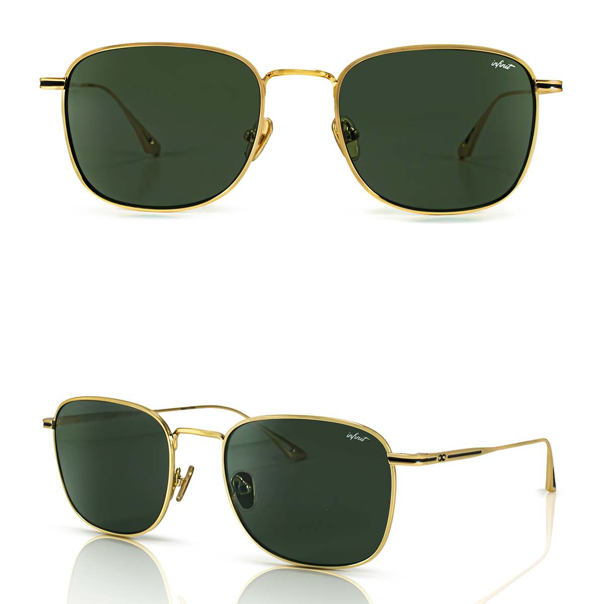 Anteojos de Sol - Secchia Dorado Lente Verde