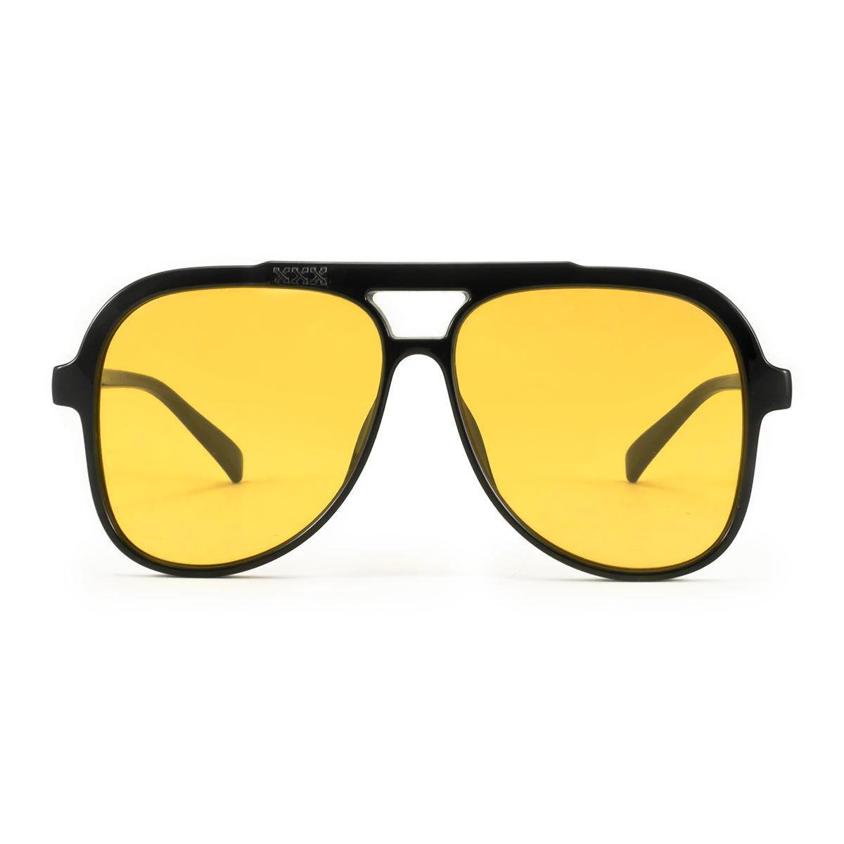 Triple XXX Sunglasses - Black Shiny - Yellow Lens | Infinit
