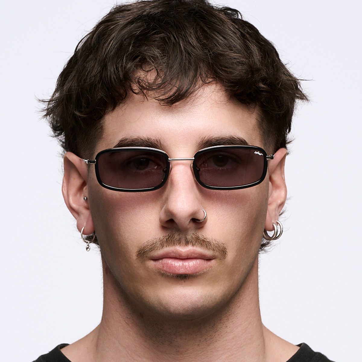 Anteojos de Sol - Tyler -  Negro Brillo - Lente Gris